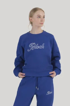 Fashion Bloch Off Duty Terry Crew Sweater | Satin Sky
