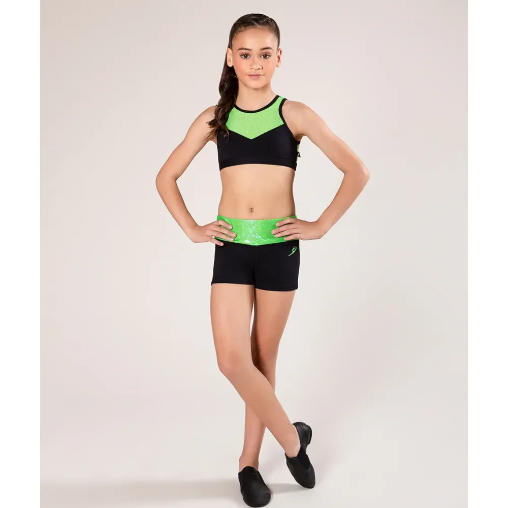 New Energetiks Evelyn Metallic Crop Top | Child