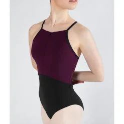 Clearance Energetiks Isabelle Zip Leotard | Wine (Adult)