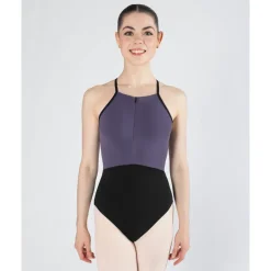 Clearance Energetiks Isabelle Zip Leotard | Grape (Adult)