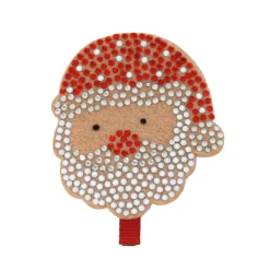 Best Pink Poppy Rhinestone Santa Hairclip
