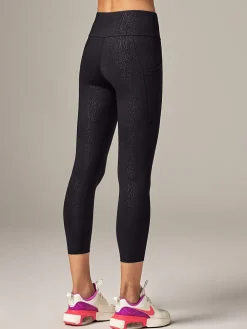 Online Running Bare SALE | All Star Ab-Waist 7/8 Leggings | Winnie Black (Adult)