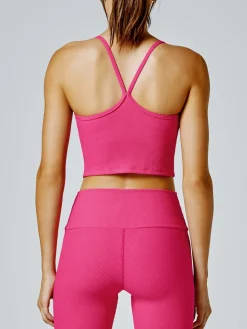 Fashion Running Bare SALE | Dharma Rib Sports Bra - Rosa