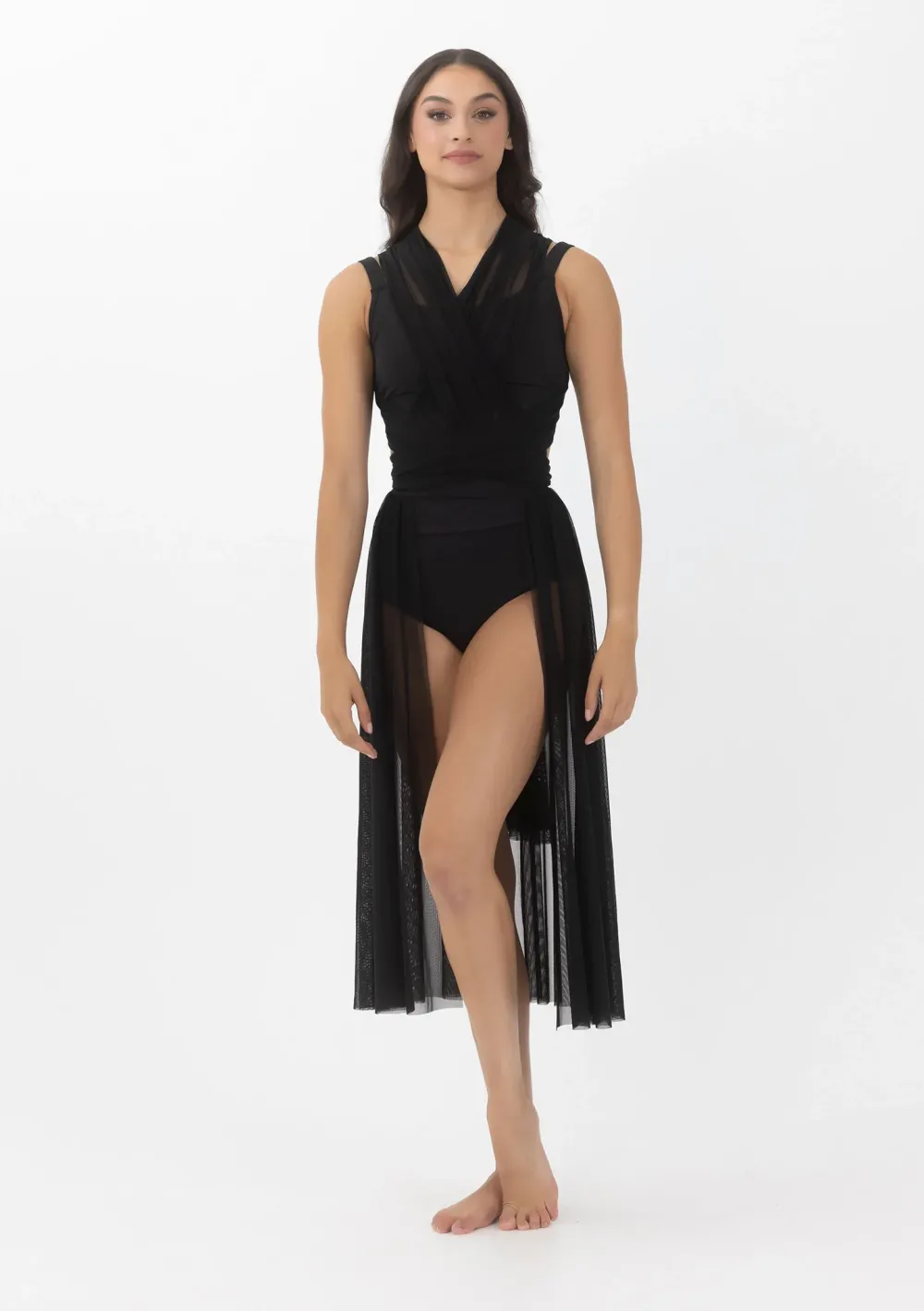 Best Studio 7 Convertible Mesh Overdress | Black