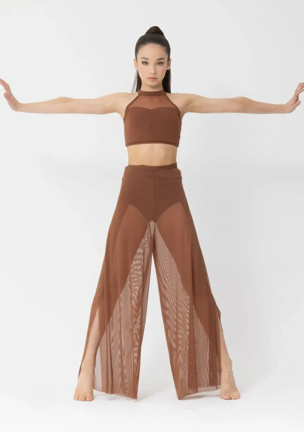 Best Studio 7 Mesh Performance Crop | Mocha