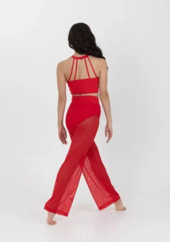 Fashion Studio 7 Mesh Performance Crop | Red