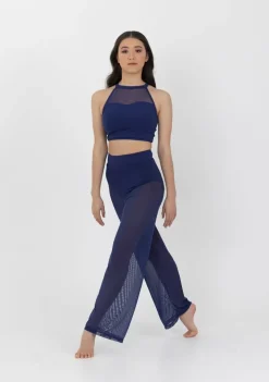 Hot Studio 7 Mesh Performance Crop | Navy