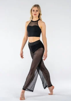 Clearance Studio 7 Mesh Performance Crop | Black