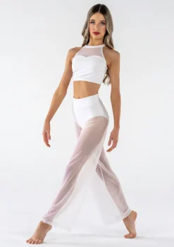 Fashion Studio 7 Mesh Performance Pants | White