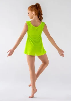 Outlet Studio 7 Mesh Slip Dress | Neon Green