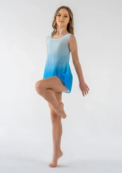 Sale Studio 7 Mesh Slip Dress | Ombré Sky Blue