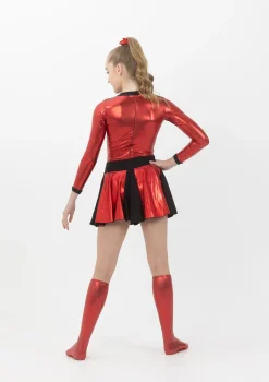 Hot Studio 7 Metallic Cheer Skirt | Red