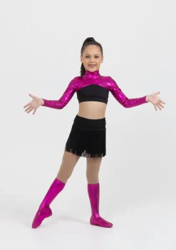 Fashion Studio 7 Metallic Shrug | Hot Pink