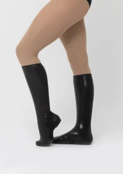 Fashion Studio 7 Spats | Metallic Black