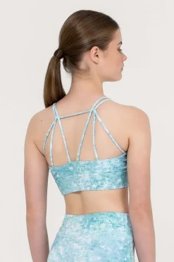 Clearance Uactiv June Crop Top | Blue Sprinkle